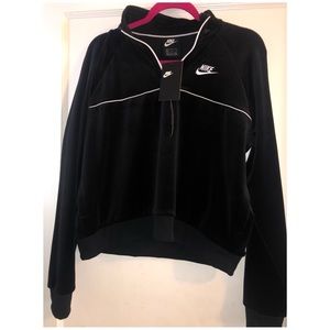 Nike velour track pullover. NWT